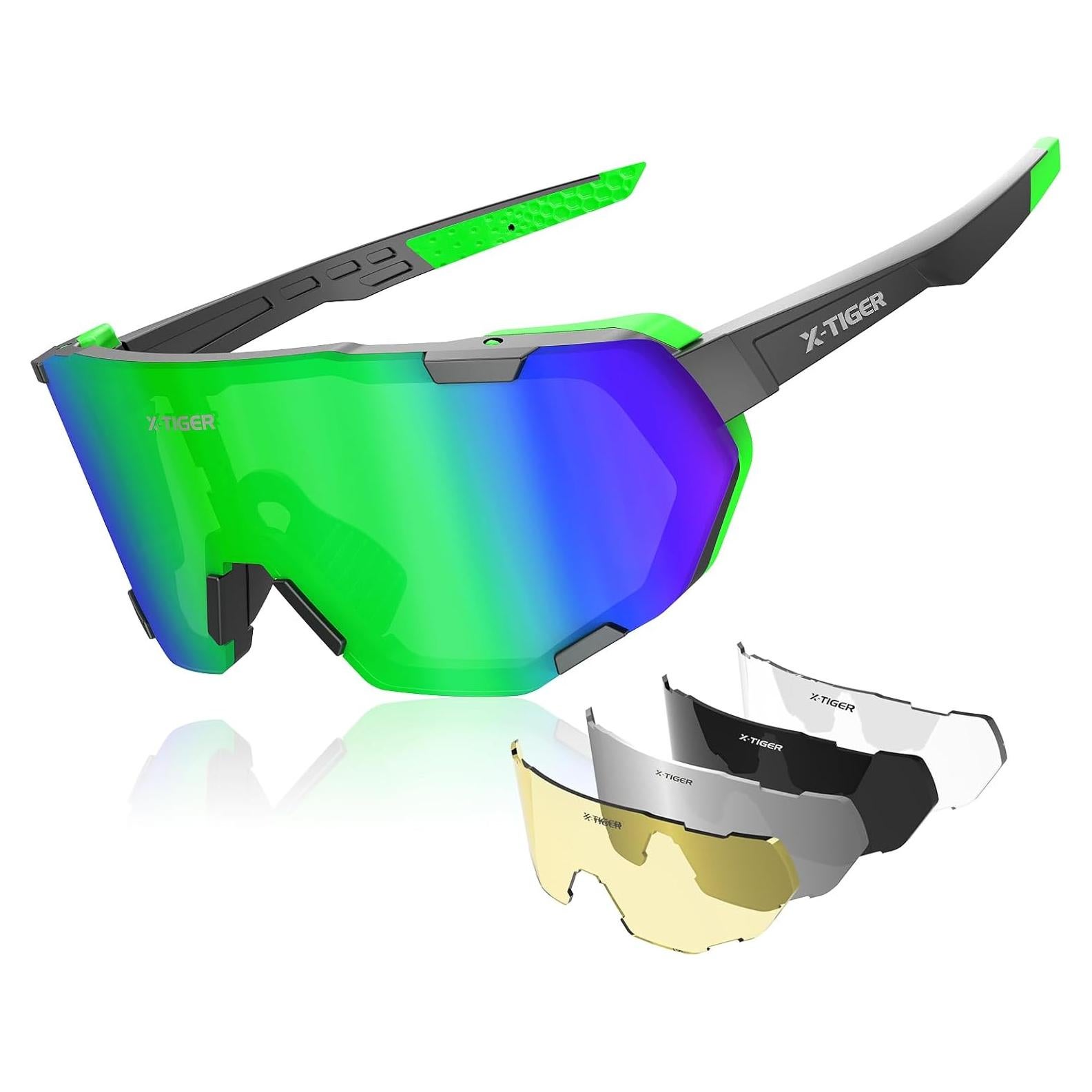 Gafas de Ciclismo X-TIGER con 5 Lentes Intercambiables UV400