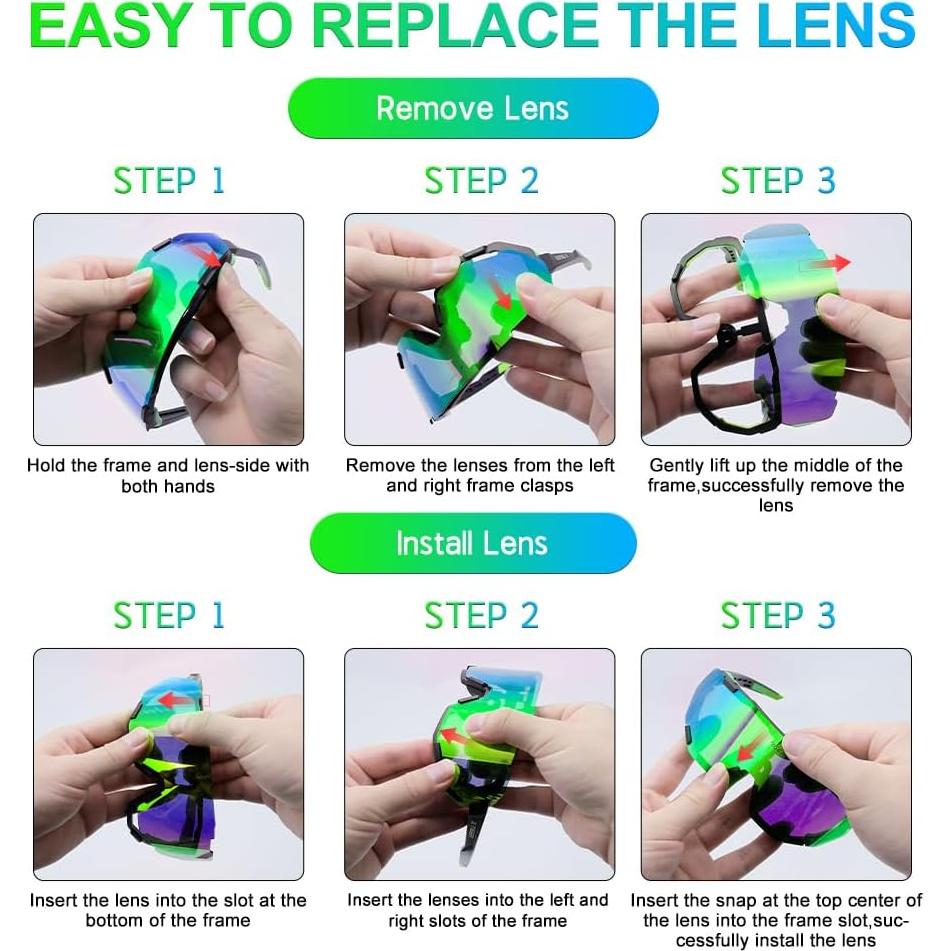 Gafas de Ciclismo X-TIGER 5 Lentes Intercambiables UV400