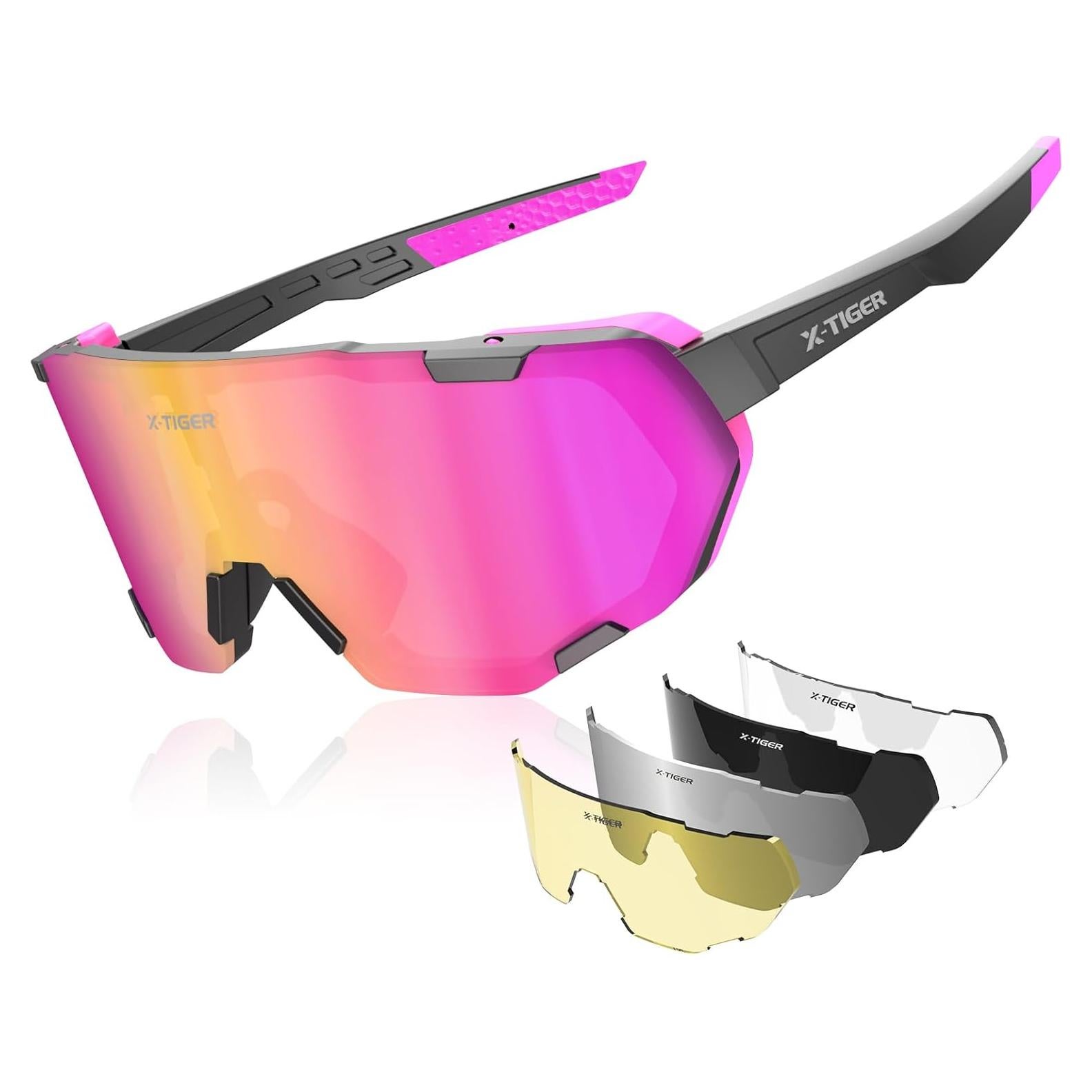 Gafas de Ciclismo X-TIGER con 5 Lentes Intercambiables UV400