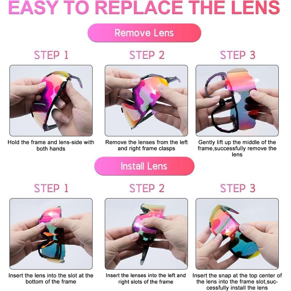 Gafas de Ciclismo X-TIGER con 5 Lentes Intercambiables UV400