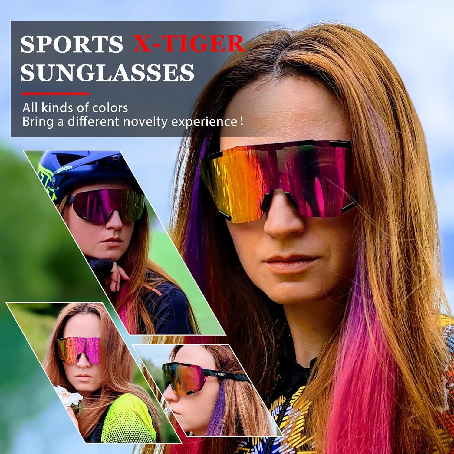 Gafas de Ciclismo X-TIGER con 5 Lentes Intercambiables UV400