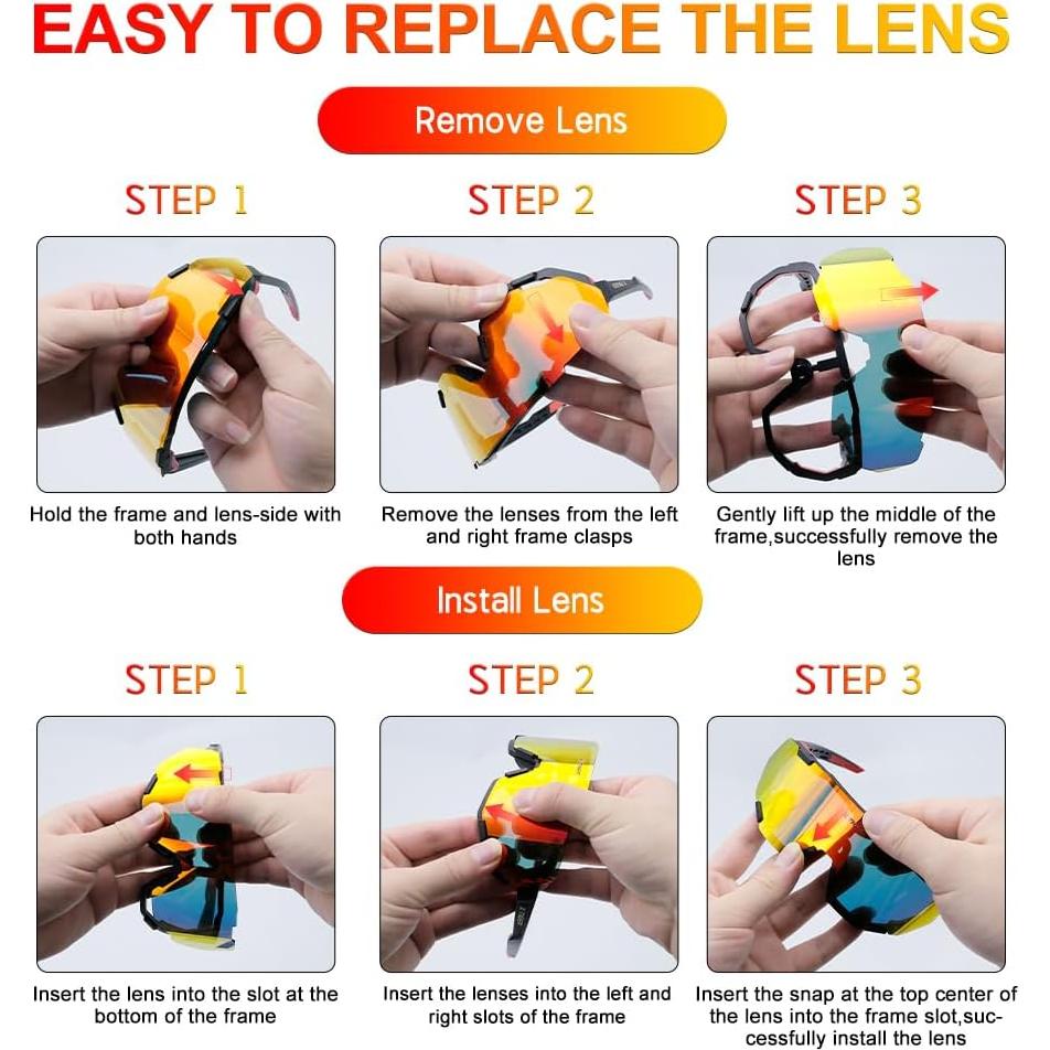 Gafas de Ciclismo X-TIGER 5 Lentes Intercambiables UV400