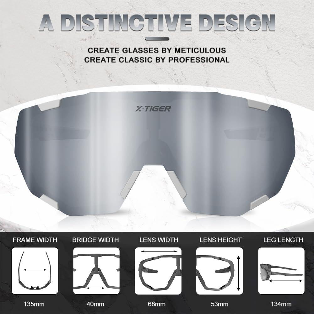 Gafas de Ciclismo X-TIGER 5 Lentes UV400 para Adultos