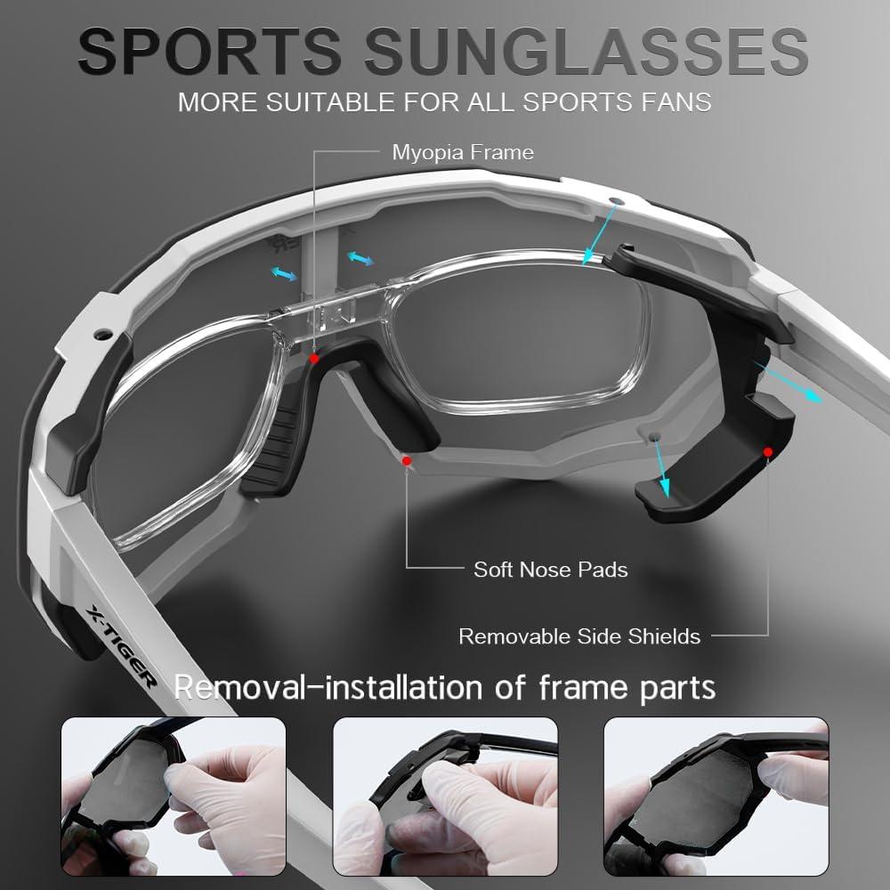 Gafas de Ciclismo X-TIGER 5 Lentes UV400 para Adultos