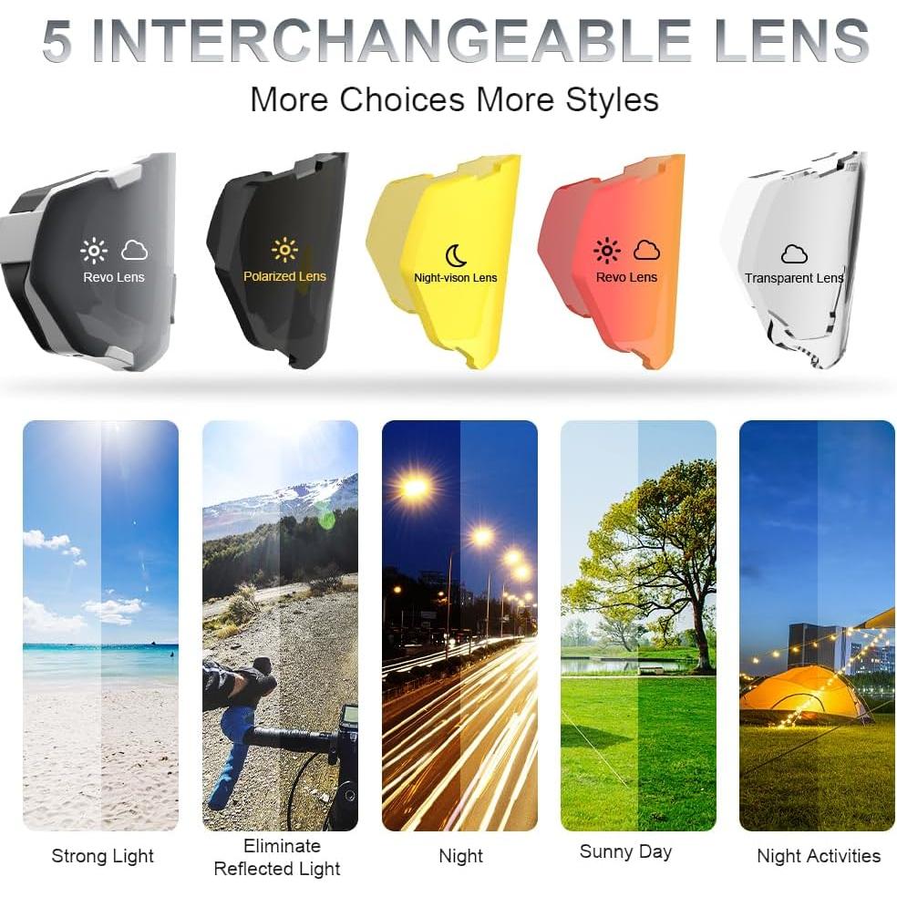 Gafas de Ciclismo X-TIGER 5 Lentes UV400 para Adultos