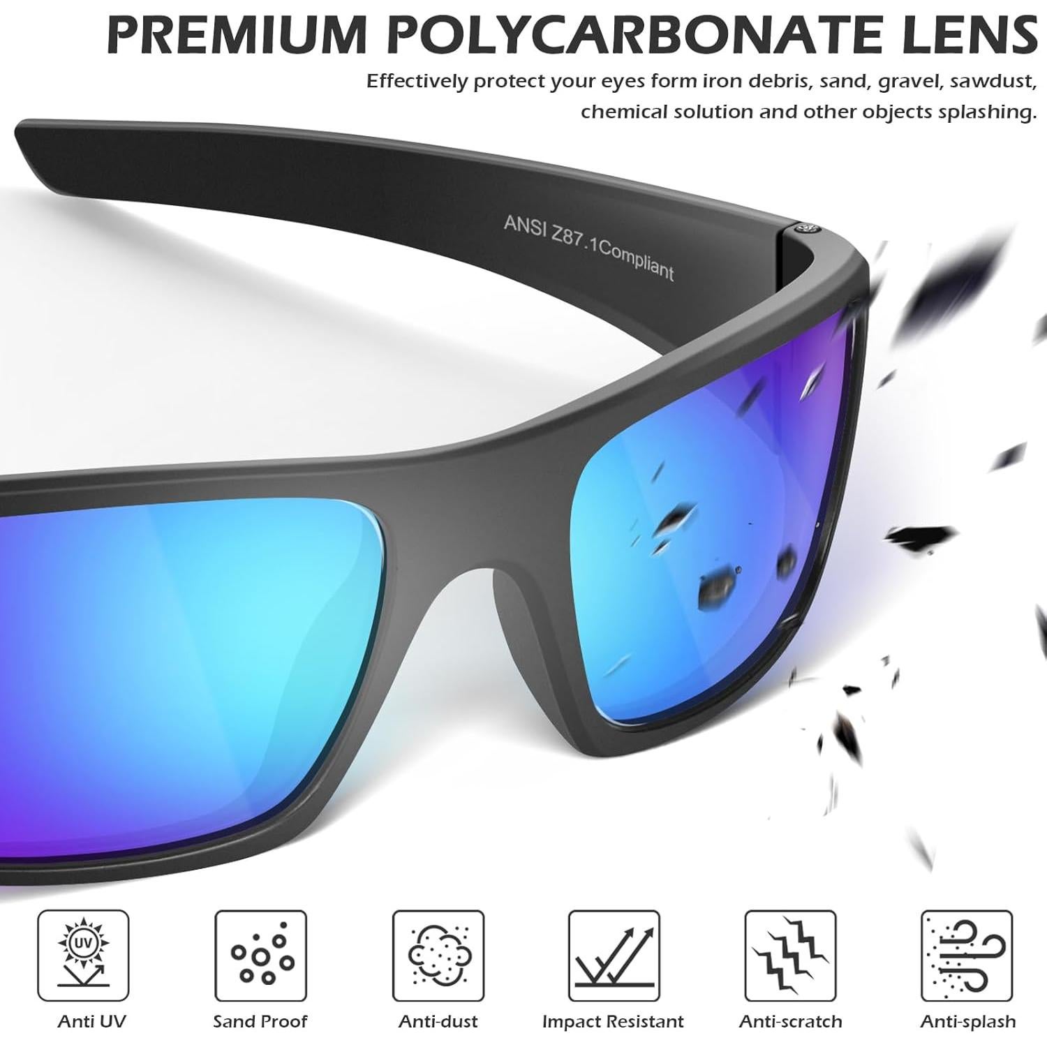 Gafas de Seguridad OXG Unisex ANSI Z87.1 Resistentes a Impactos