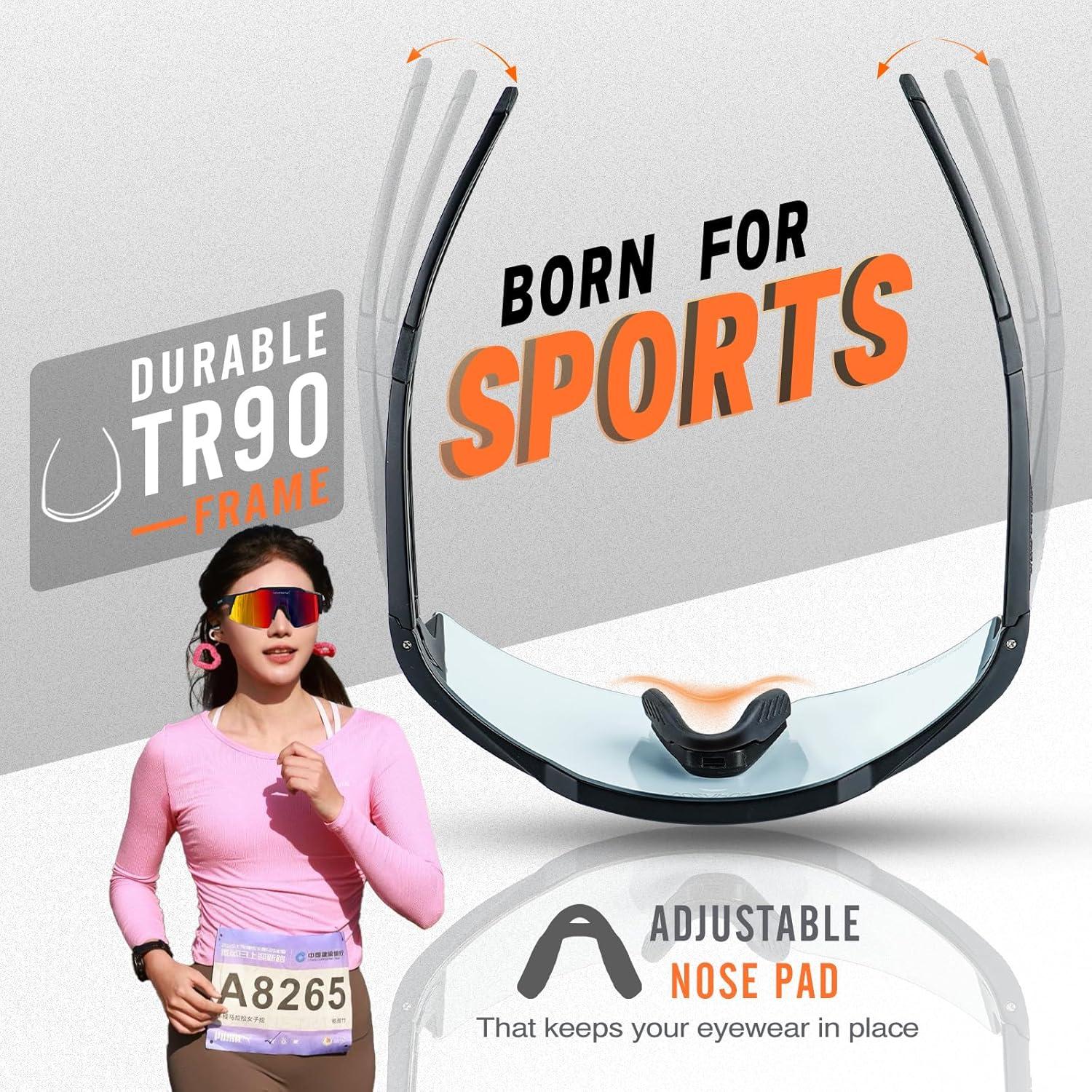 Gafas de sol VOZAPOW XL fotocromáticas para ciclismo