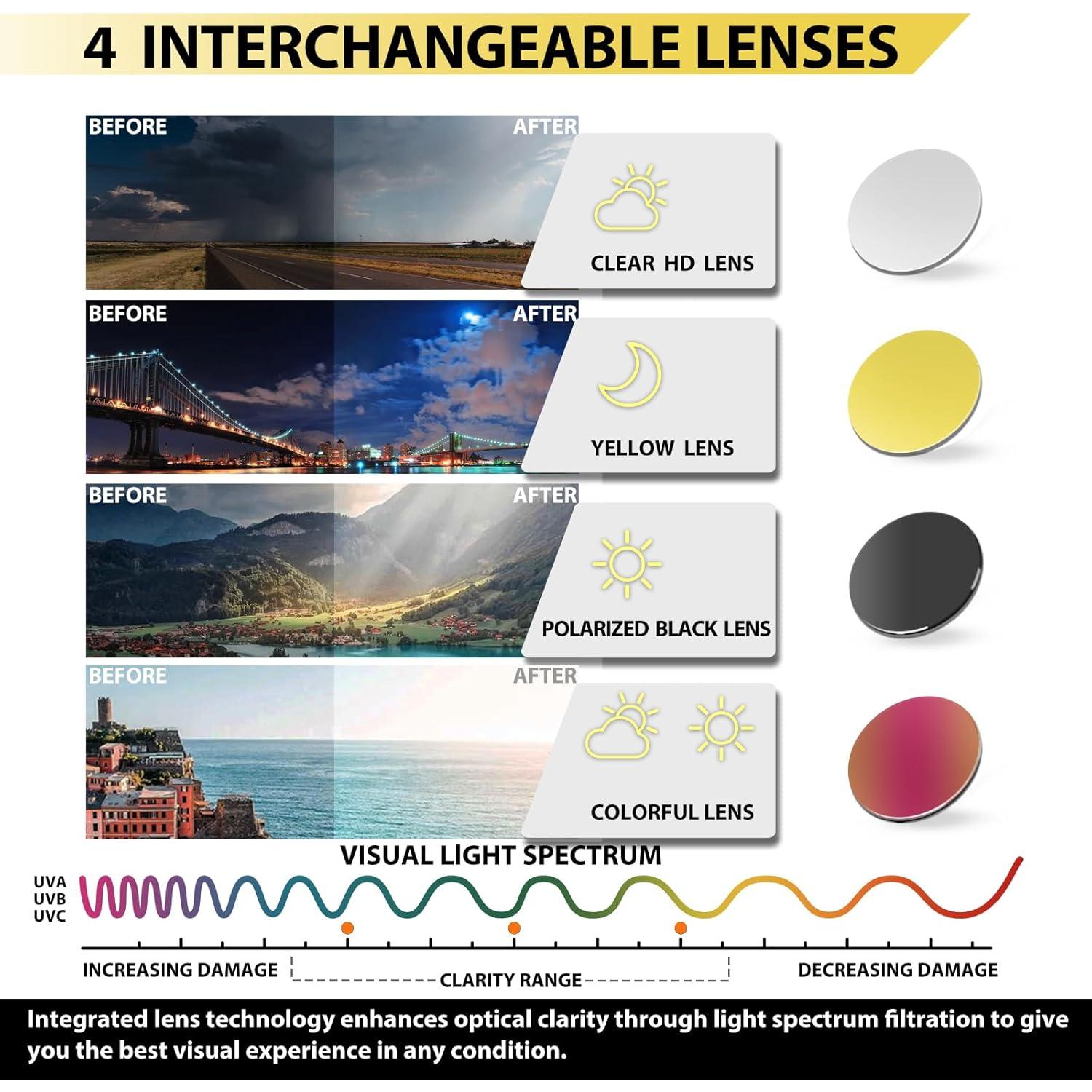 Gafas de sol VOZAPOW fotocromáticas para ciclismo y deportes