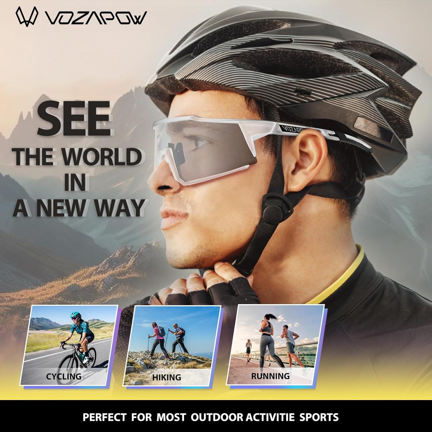 Gafas de sol deportivas VOZAPOW con lentes intercambiables