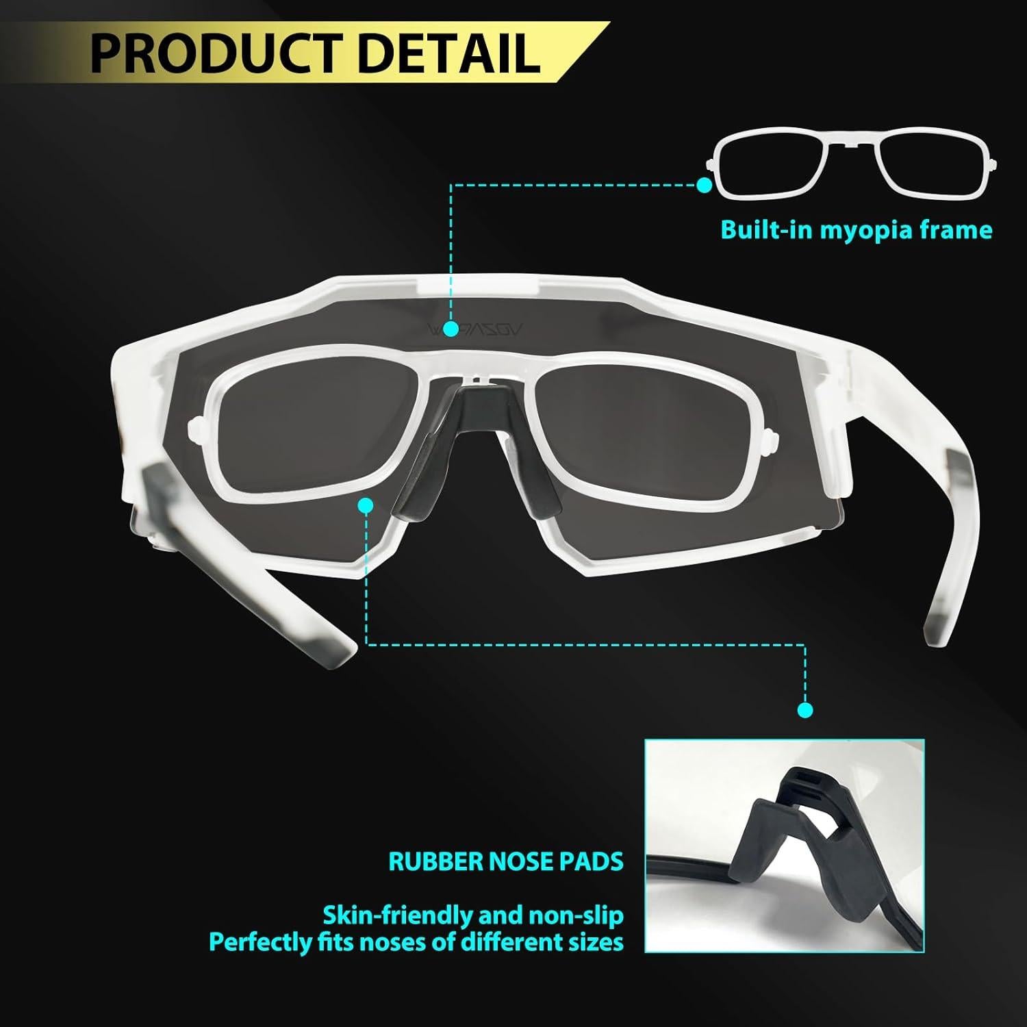 Gafas de sol deportivas VOZAPOW con lentes intercambiables