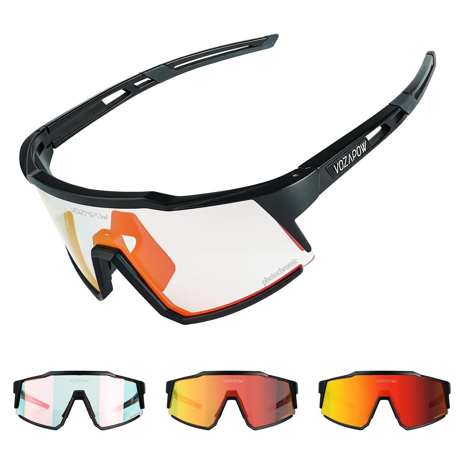 Gafas de sol deportivas VOZAPOW XL fotocromáticas TR90