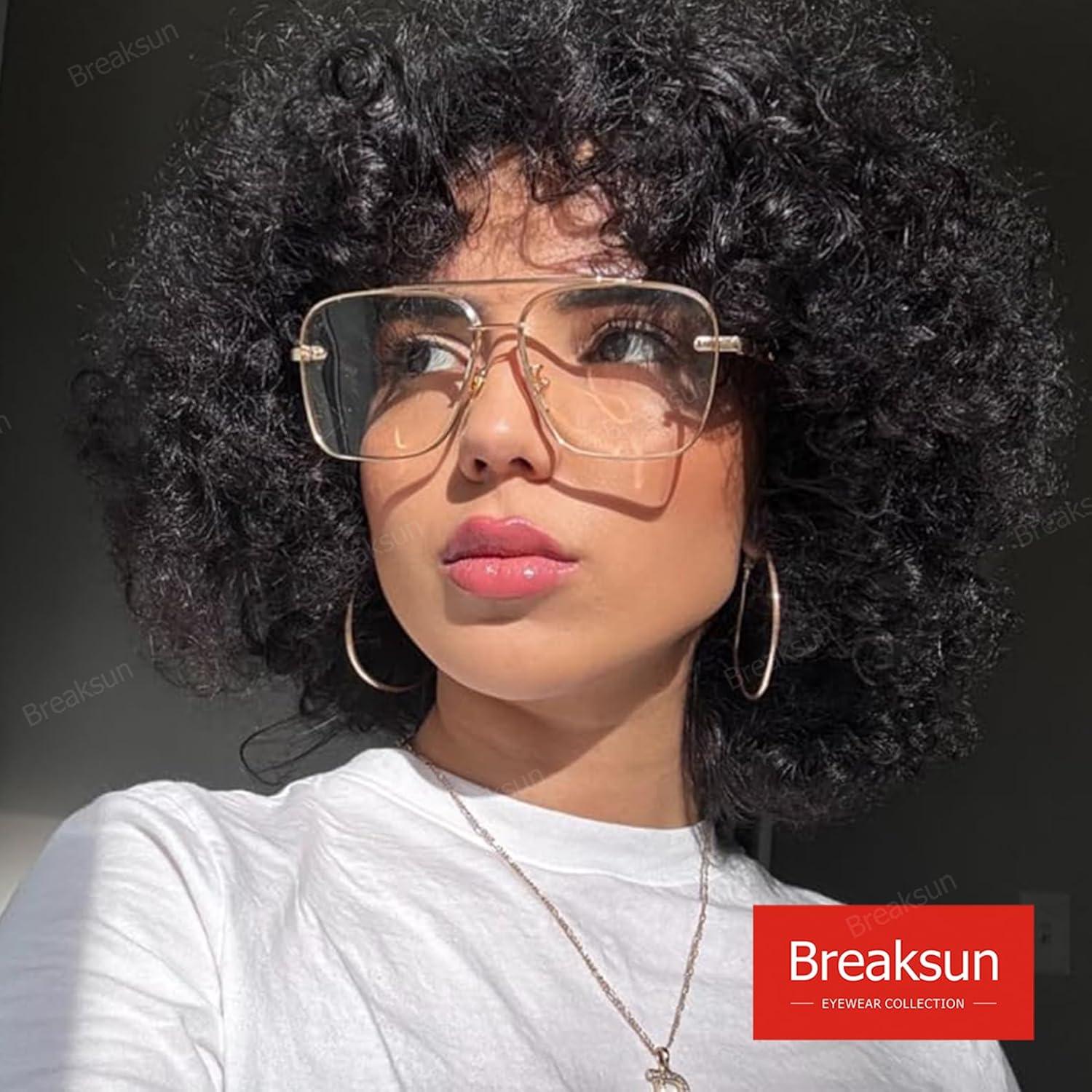 Gafas de sol cuadradas Breaksun UV400 unisex estilo militar