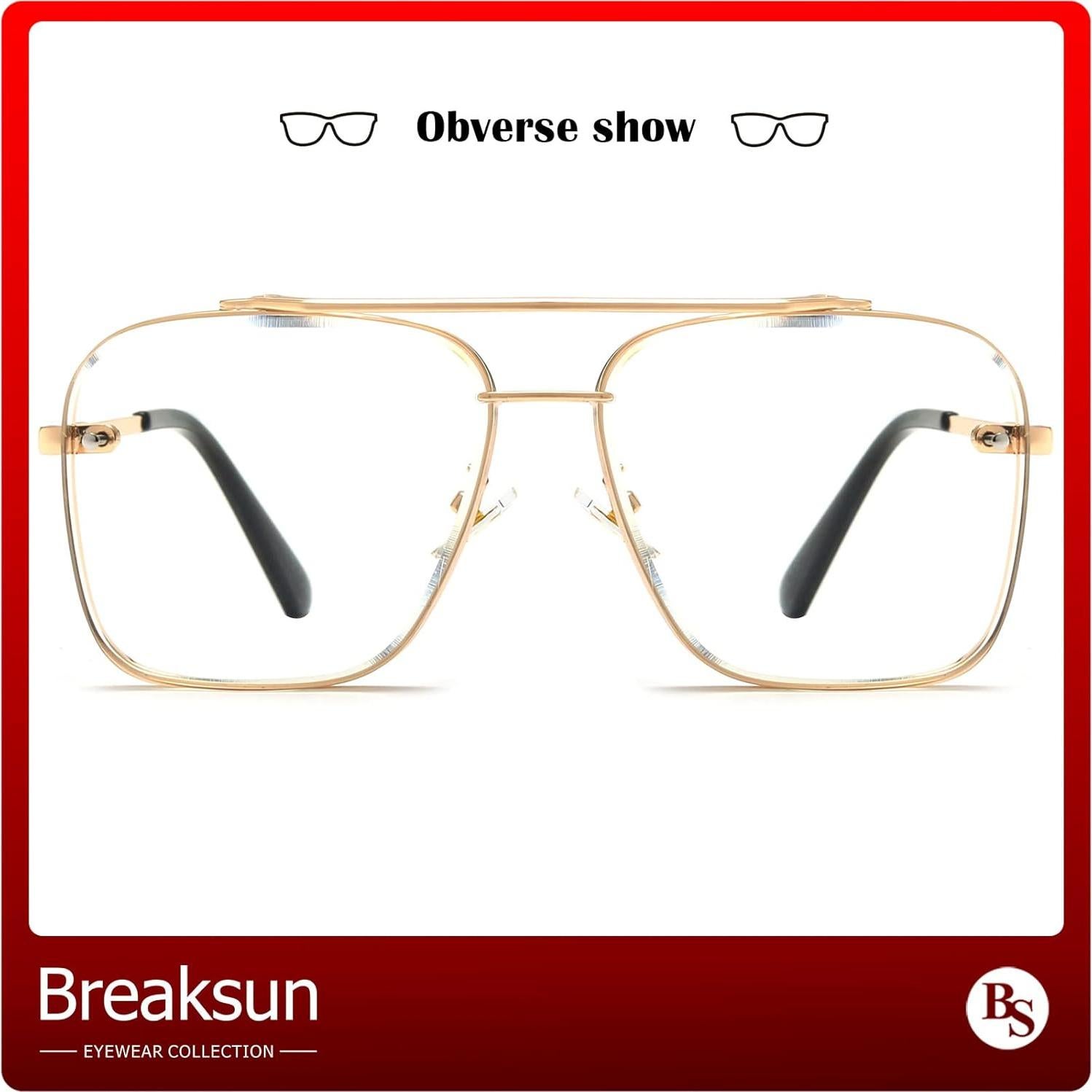 Gafas de sol cuadradas Breaksun UV400 unisex estilo militar