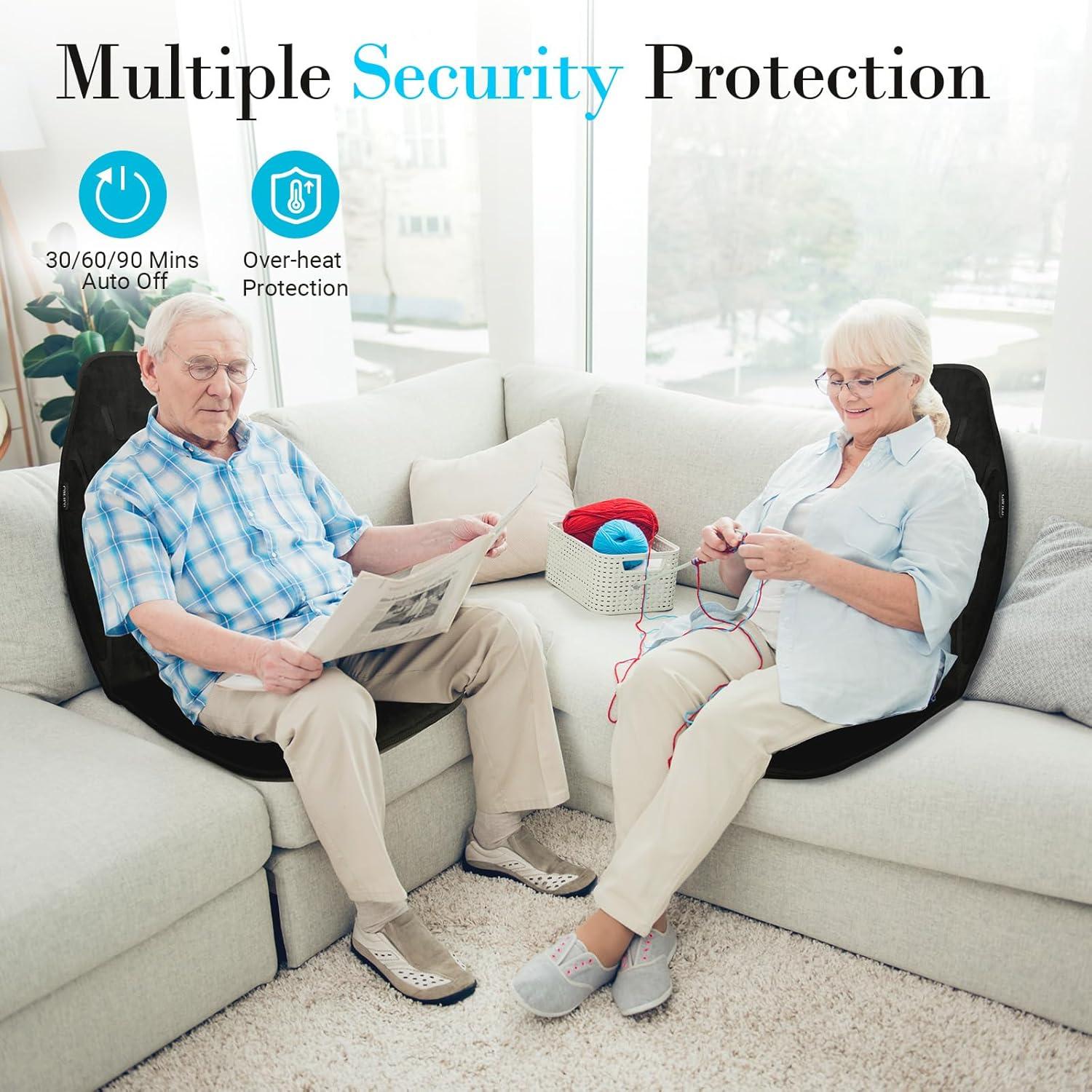 Cojín Masajeador CuPiLo con Calor y 5 Modos de Vibración