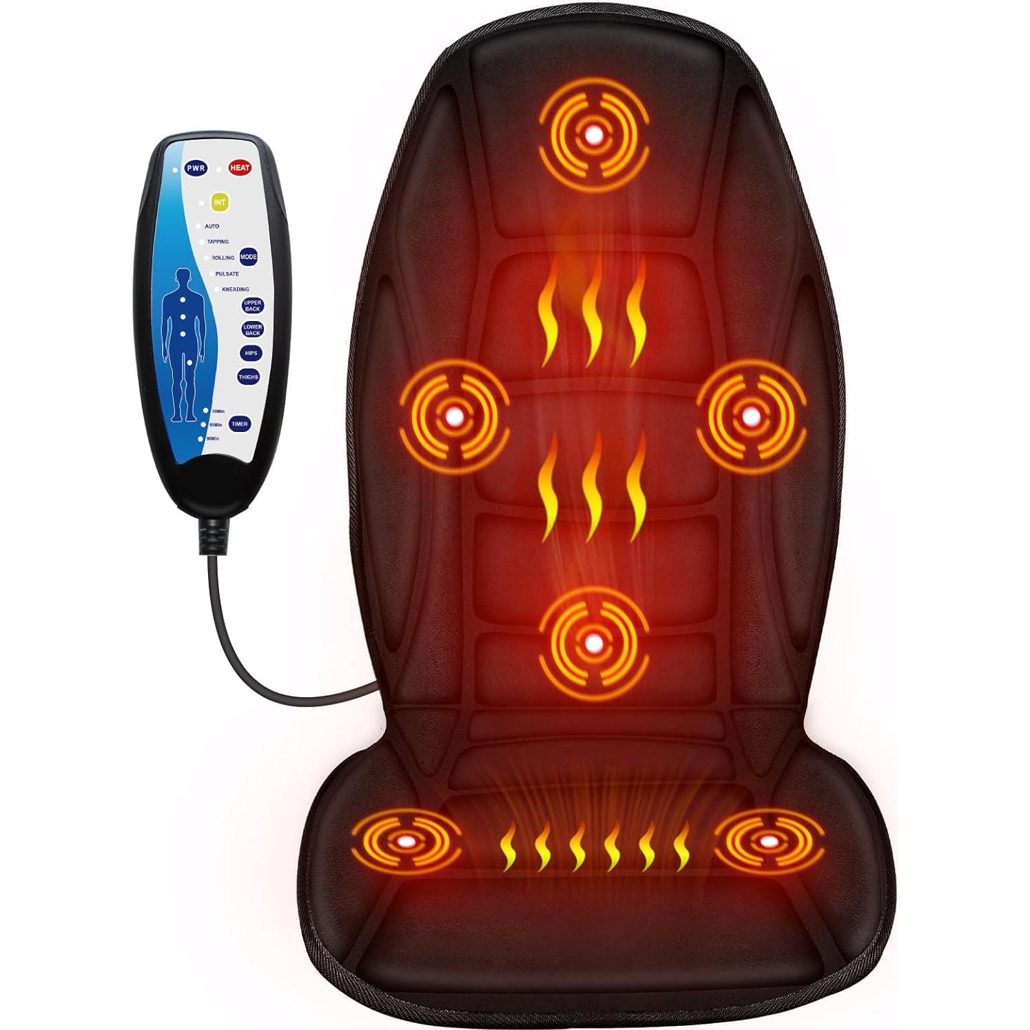 Cojín Masajeador CuPiLo con Calor y 5 Modos de Vibración