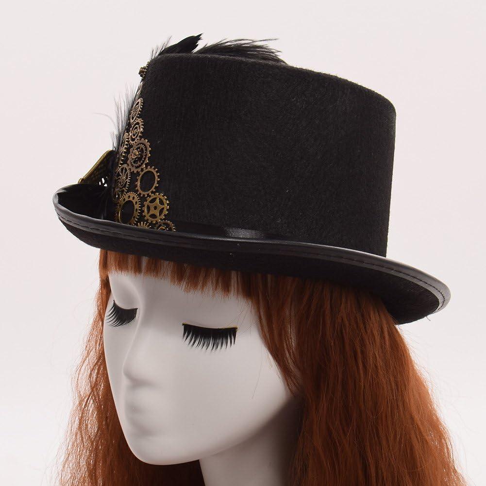 Sombrero Steampunk GRACEART Unisex con Gafas Ajustables
