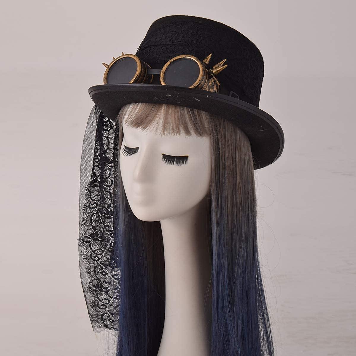 Sombrero Steampunk GRACEART Unisex con Gafas Ajustables