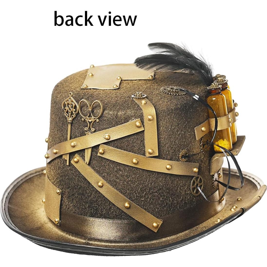 Sombrero Steampunk GRACEART Unisex con Gafas Ajustables