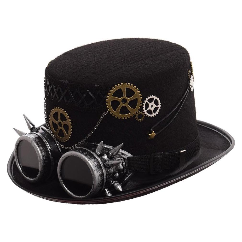 Sombrero Steampunk GRACEART Unisex con Gafas Ajustables