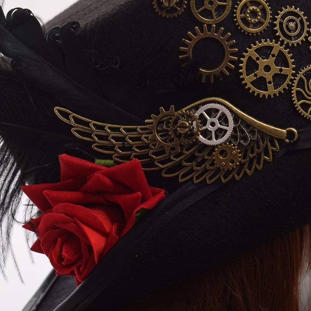 Sombrero Steampunk GRACEART Unisex con Gafas Ajustables