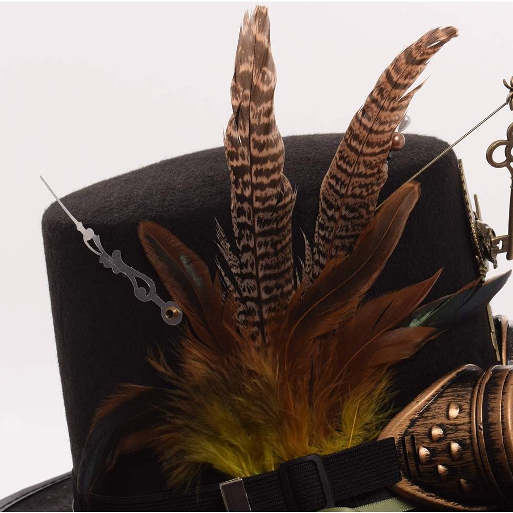 Sombrero Steampunk GRACEART Unisex con Gafas Ajustables