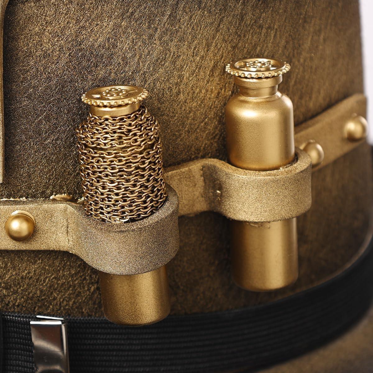 Sombrero Steampunk GRACEART Unisex con Gafas Ajustables