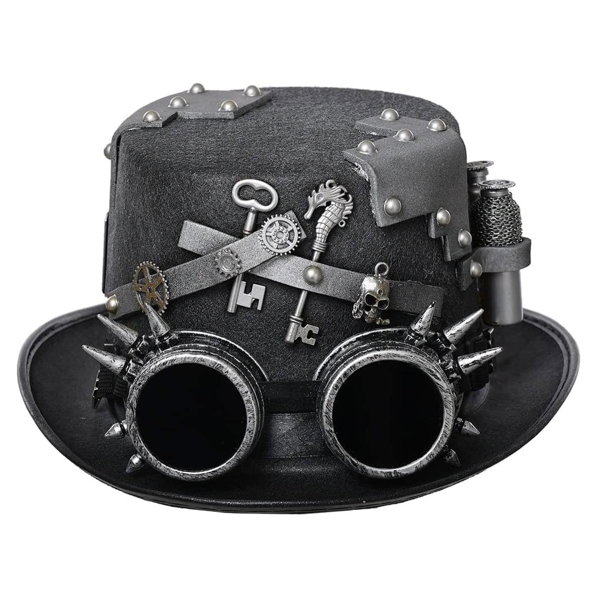 Sombrero Steampunk GRACEART Unisex con Gafas Ajustables