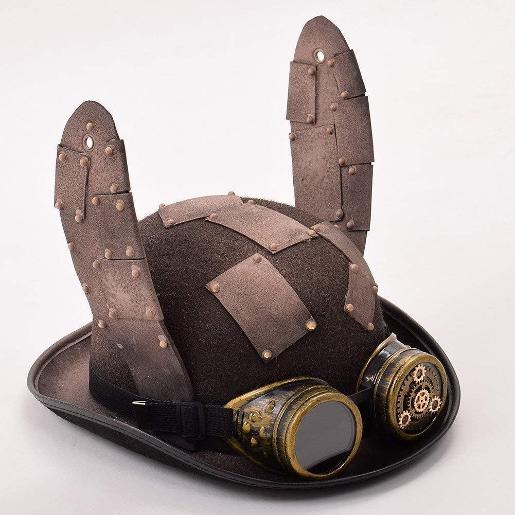 Sombrero Steampunk GRACEART Unisex con Gafas Ajustables