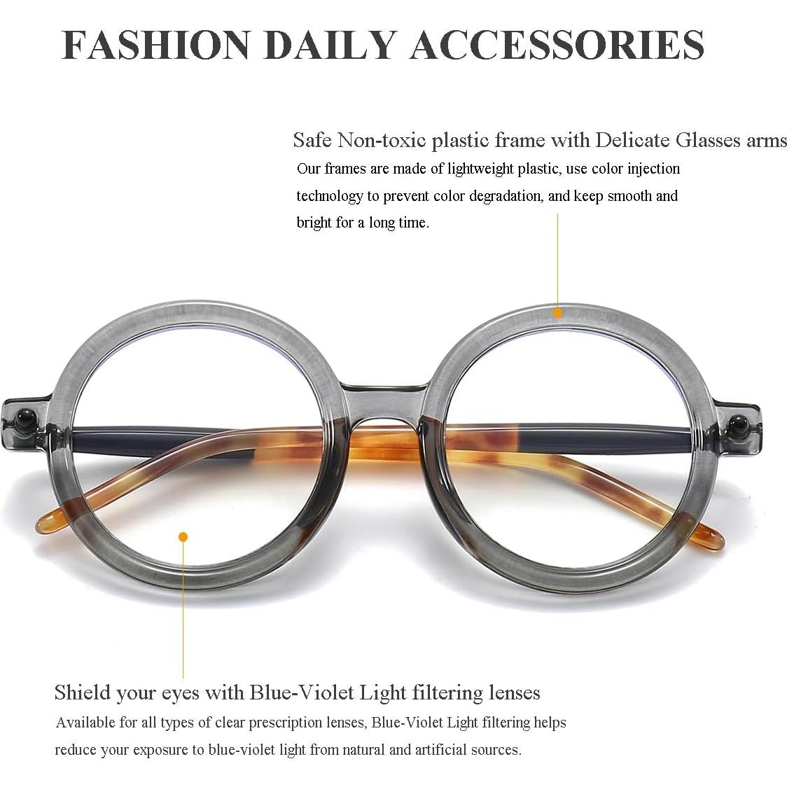 Gafas Redondas Gleyemor Vintage Unisex Anti Luz Azul