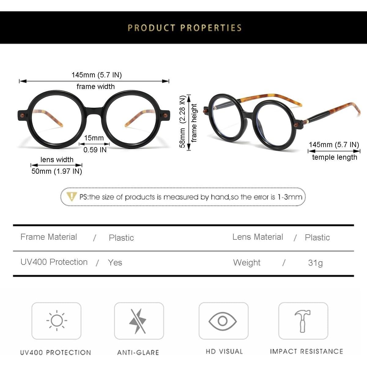 Gafas Retro Gleyemor GL5012XIN Anti Luz Azul Unisex