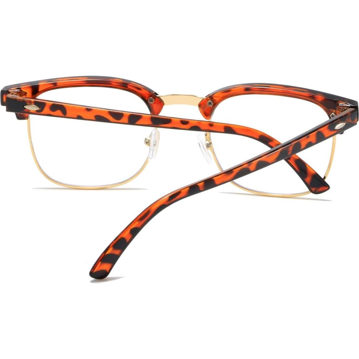 Gafas Vintage Semirimless AISSWZBER Lente Claro 50mm