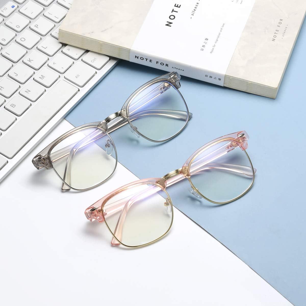 Gafas Semirimless AISSWZBER Vintage Lente Claro 50mm