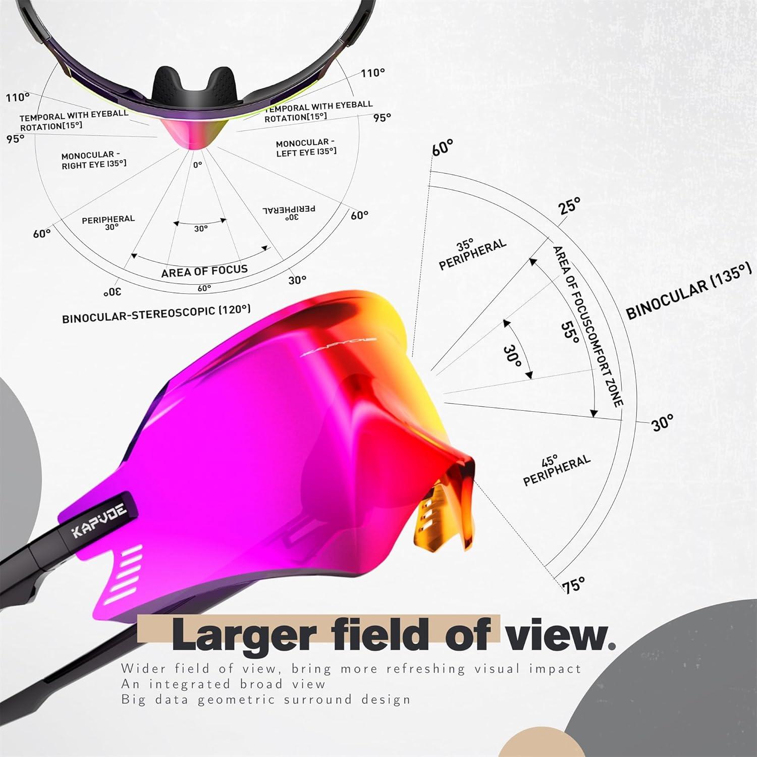 Gafas de Ciclismo KAPVOE K2 UV400 para MTB y Triatlón