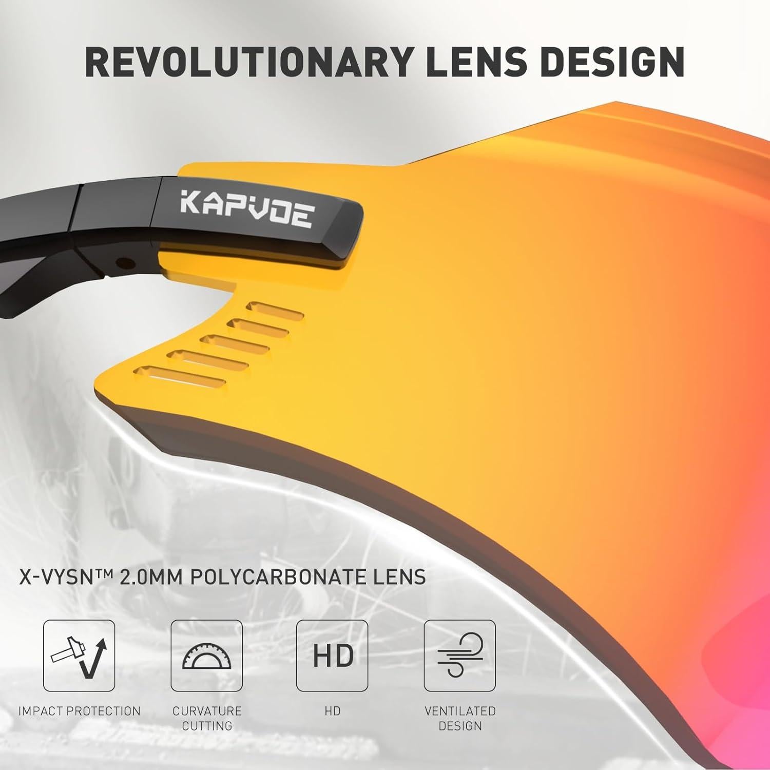 Gafas de Ciclismo KAPVOE K2 UV400 para MTB y Triatlón