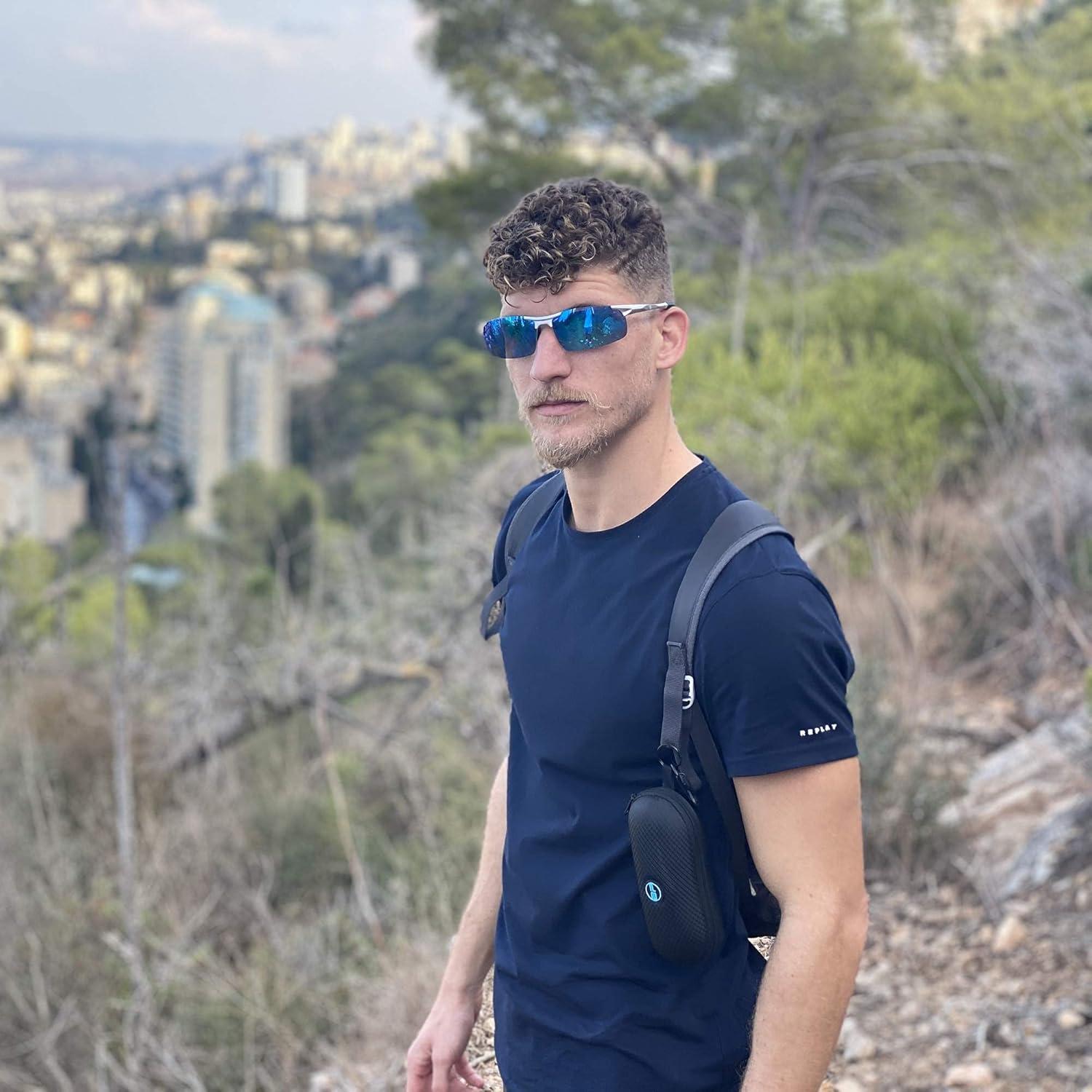 Estuche Semi Duro para Gafas BLUPOND con Gancho y Clip