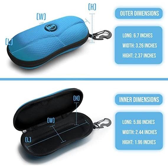 Estuche Semi Duro BLUPOND para Gafas con Clip y Gancho