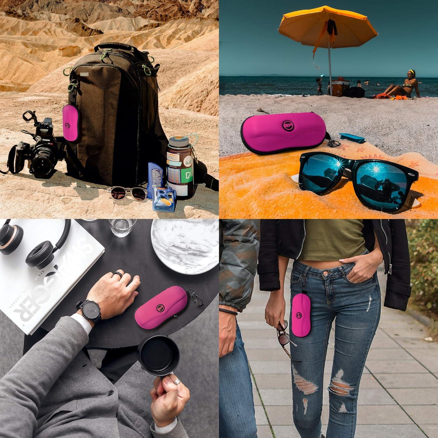 Estuche Semi Duro BLUPOND para Gafas con Clip y Gancho