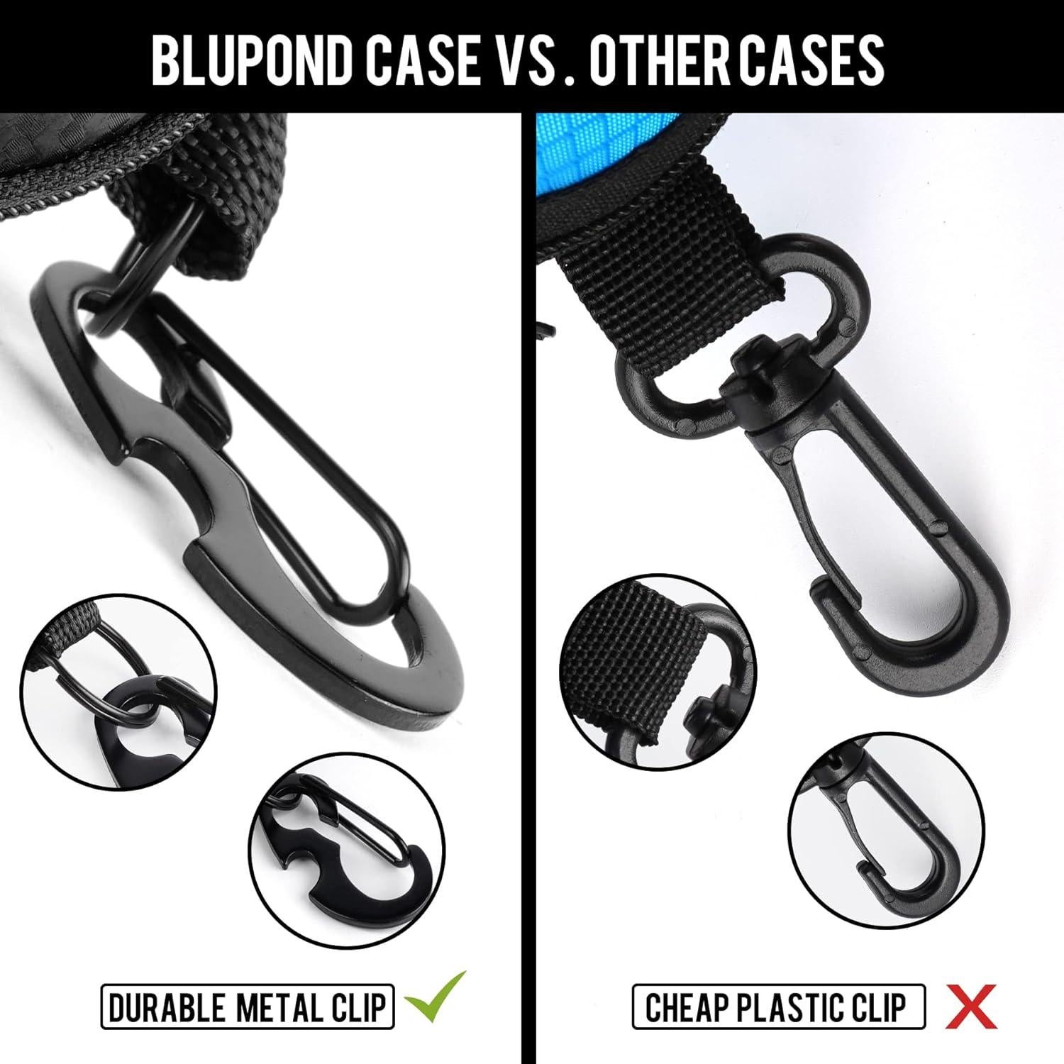 Estuche Semi Duro para Gafas BLUPOND con Gancho y Clip