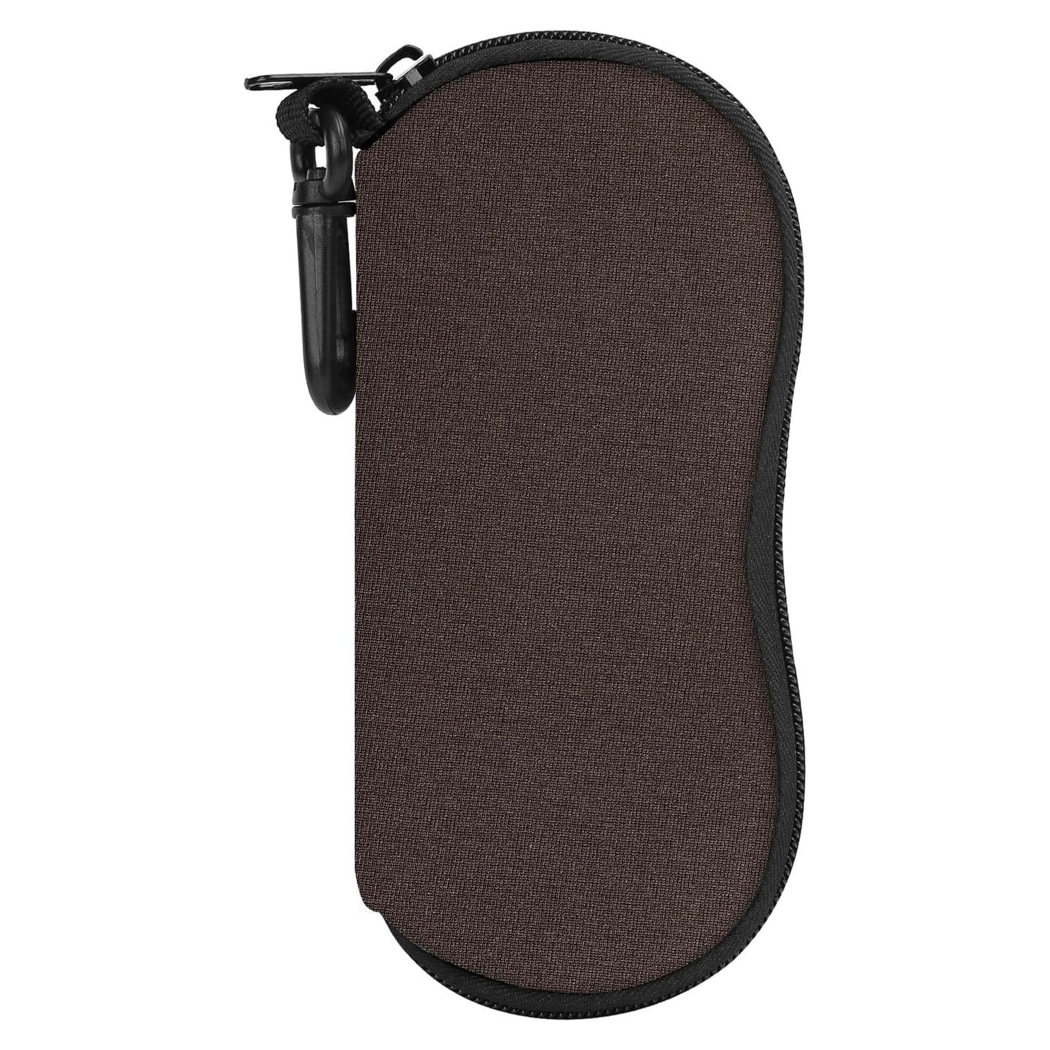 Funda de Gafas MoKo Neopreno Cremallera Marrón Espaciosa