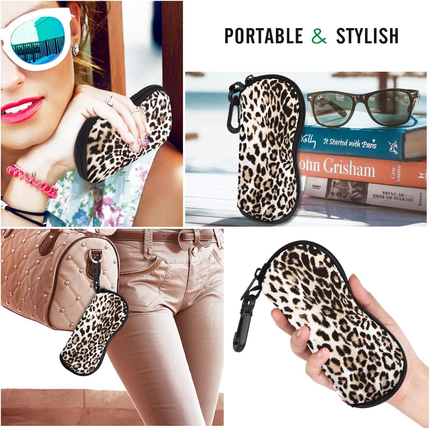 Funda de Gafas MoKo Neopreno Cremallera E-leopardo