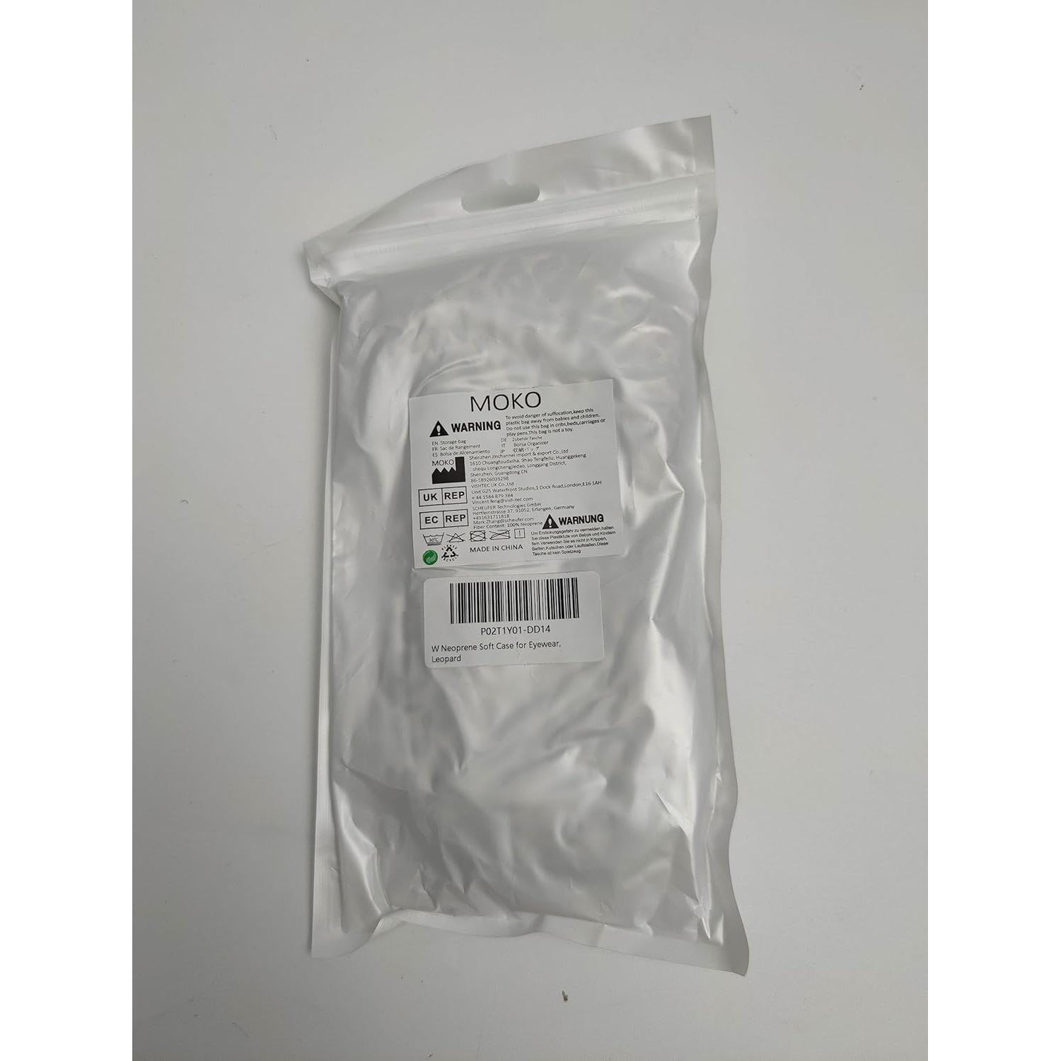 Funda de Gafas MoKo Neopreno Cremallera E-leopardo