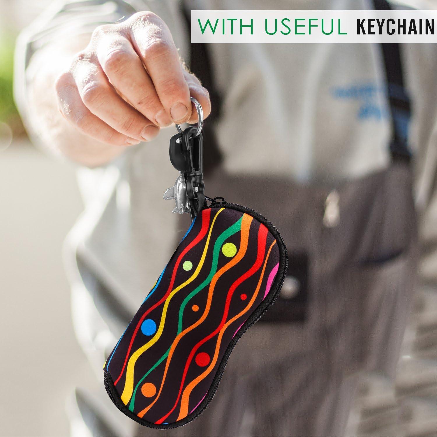 Funda de Gafas MoKo Neopreno Cremallera Rayas Zigzag