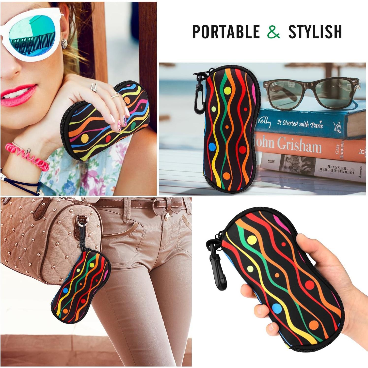 Funda de Gafas MoKo Neopreno Cremallera Rayas Zigzag