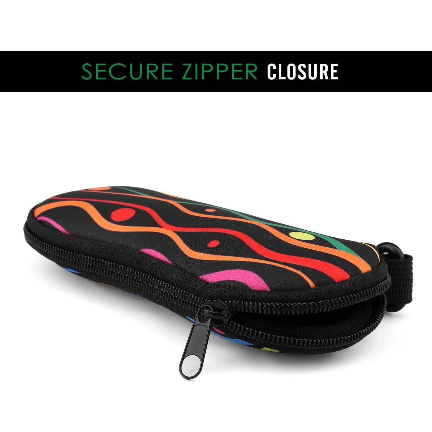 Funda de Gafas MoKo Neopreno Cremallera Rayas Zigzag