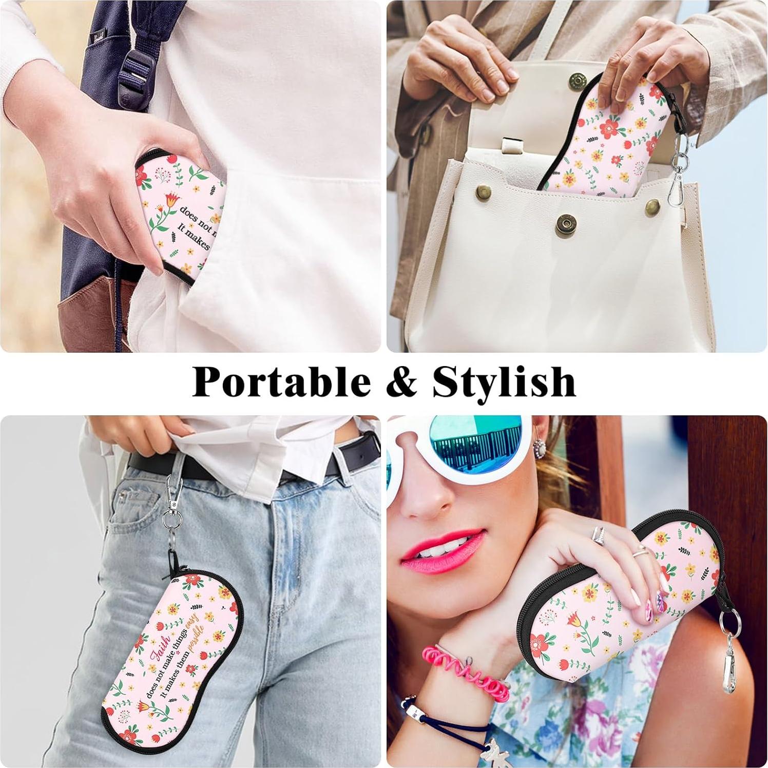 Funda de Gafas MoKo Neopreno Cremallera Rosa Flexible