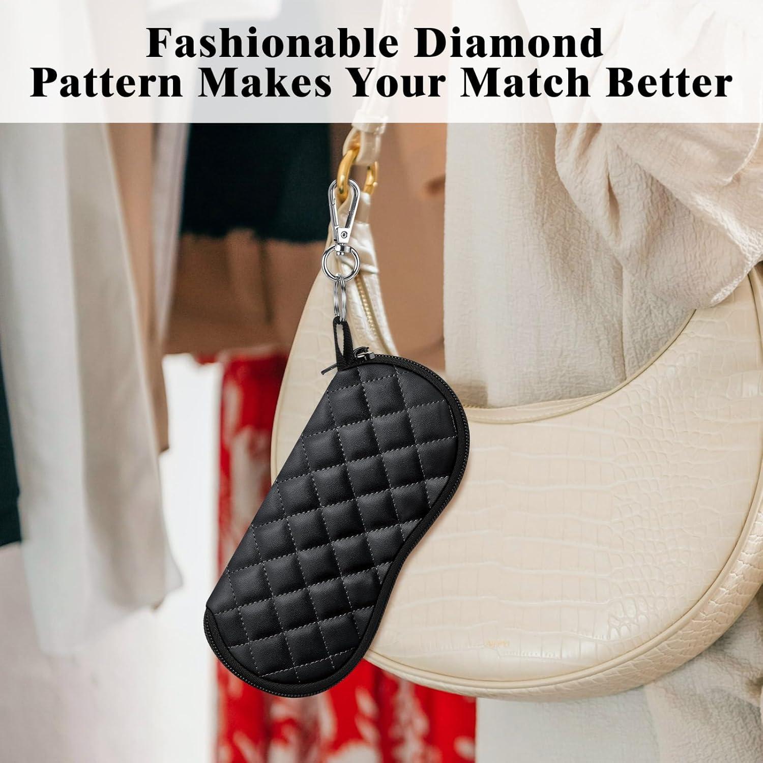 Funda de Gafas MoKo Neopreno Cremallera Rombo Negro