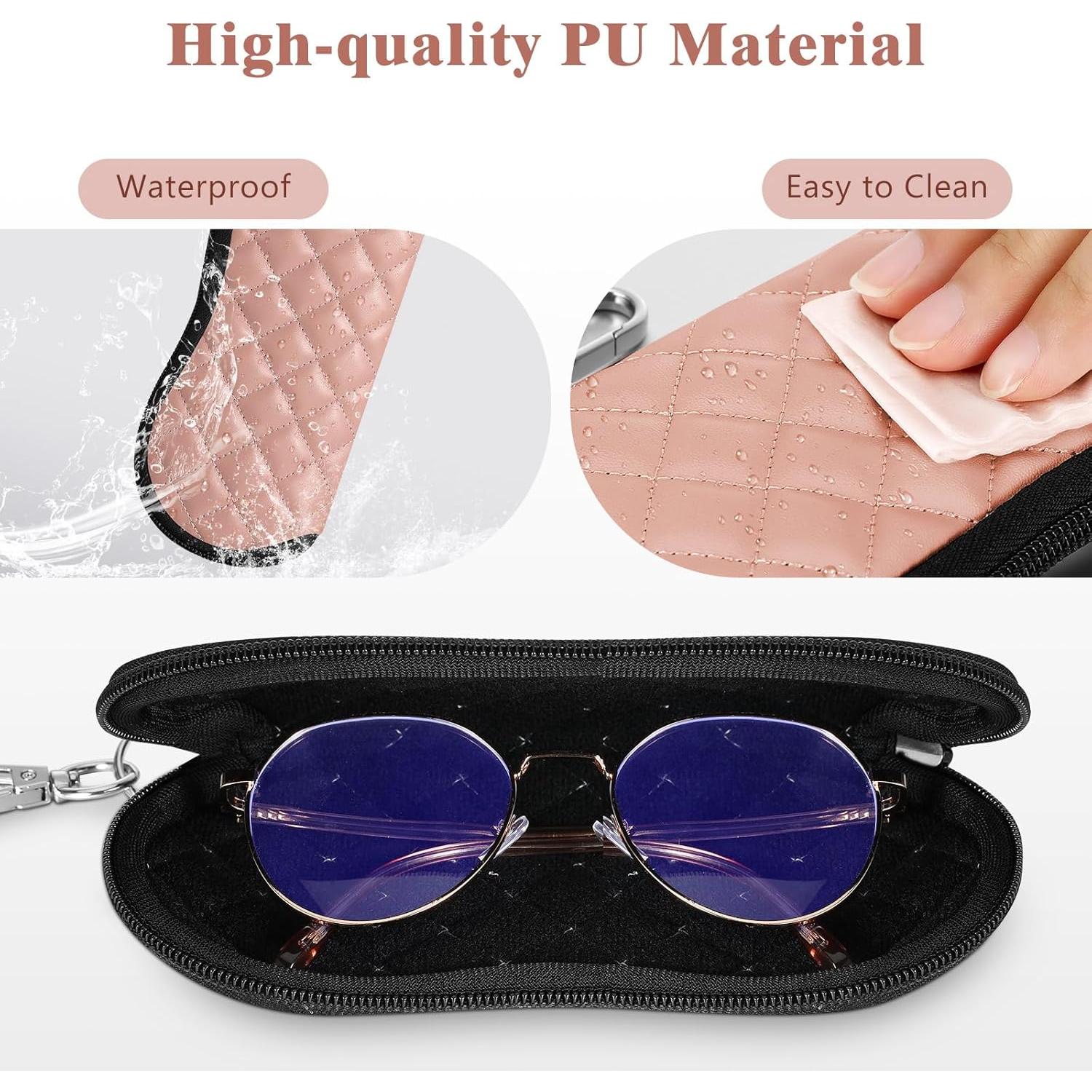 Funda de Gafas MoKo Neopreno Cremallera Rosa Espaciosa