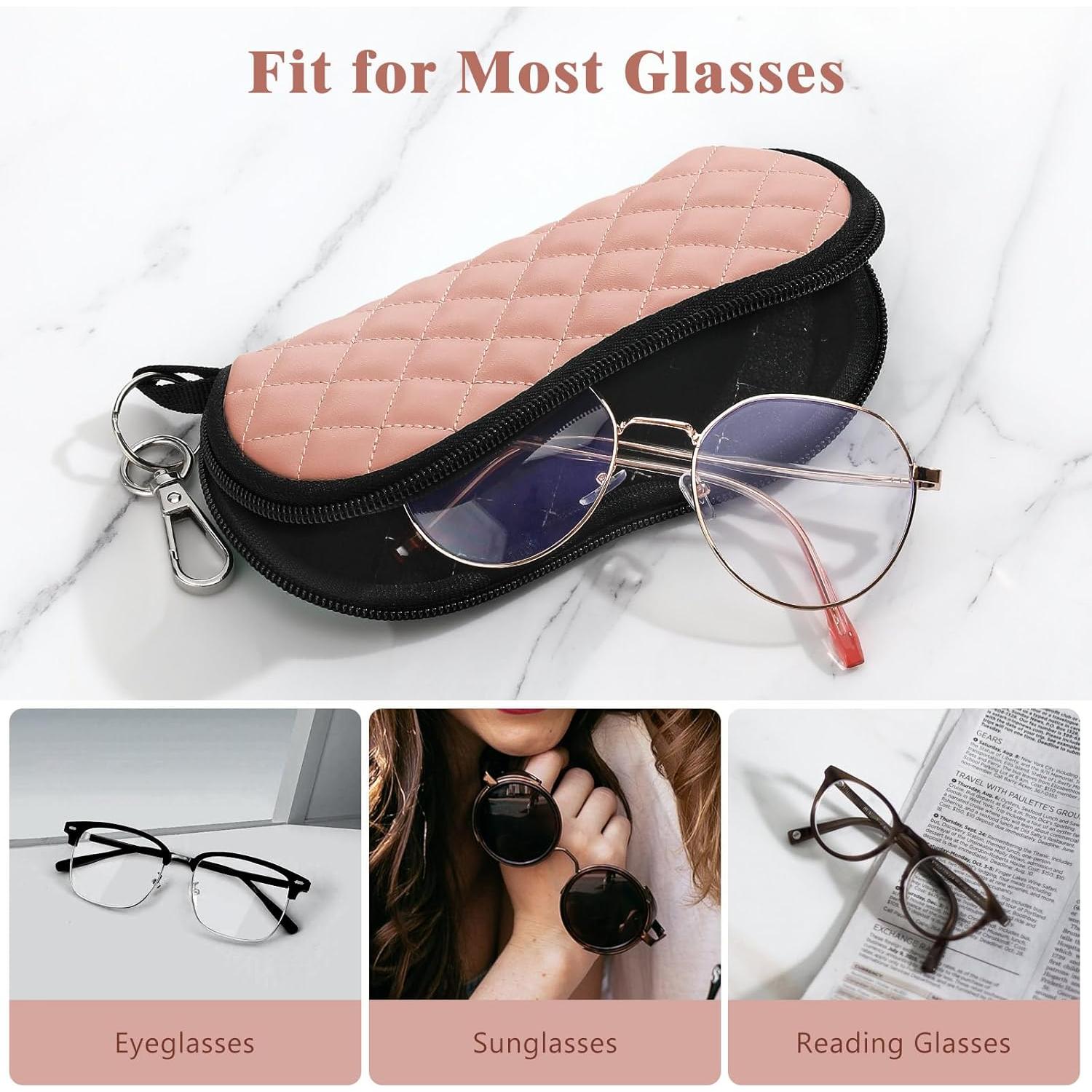 Funda de Gafas MoKo Neopreno Cremallera Rosa Espaciosa