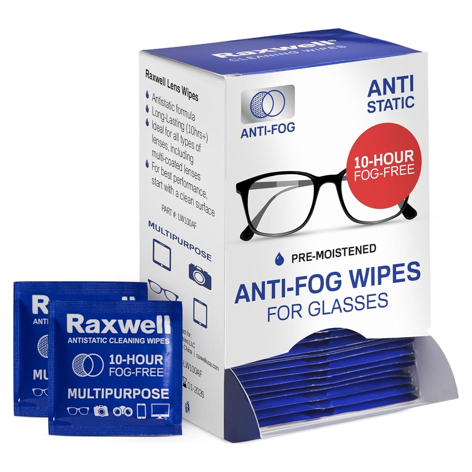 Toallitas Antivaho Raxwell 100 Unidades para Gafas