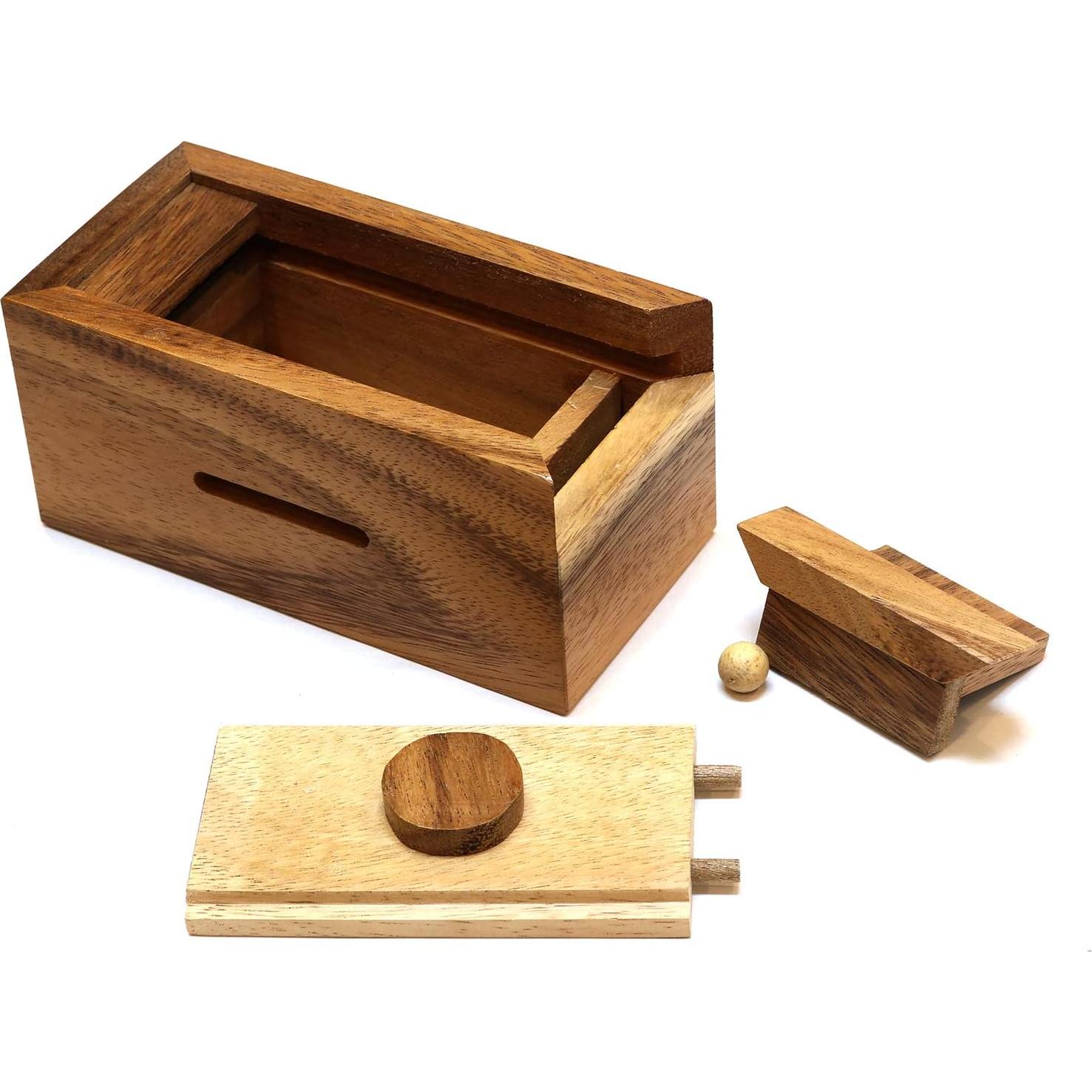 Caja de Rompecabezas de Madera SiamMandalay 14.61x7.62cm